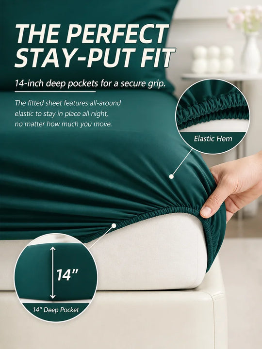 5-7-Piece Quilted Polyester Bedding Set with Sheets