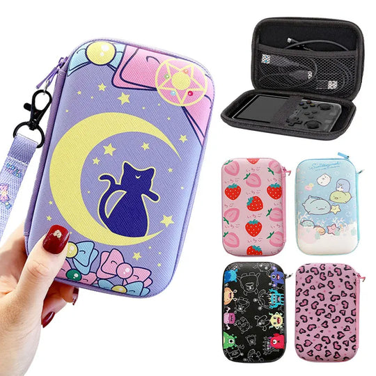 Portable Game Console Carrying Case with Wrist Lanyard