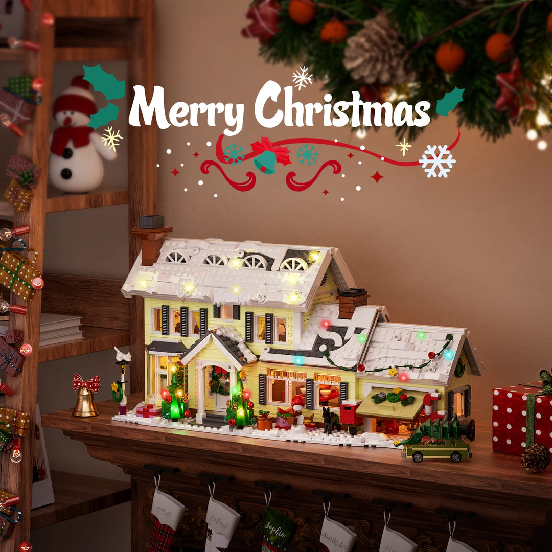 Christmas Snow Village House Building Set – 1484 Pieces