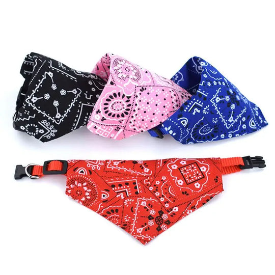 Adjustable Polyester Bandana Collar for Cats