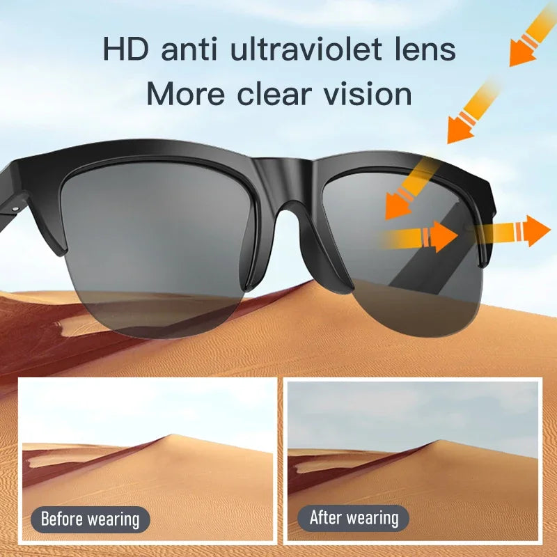 Bluetooth 5.3 Smart Audio Sunglasses with UV Protection