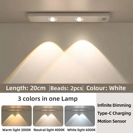USB Rechargeable Motion Sensor LED Cabinet Light