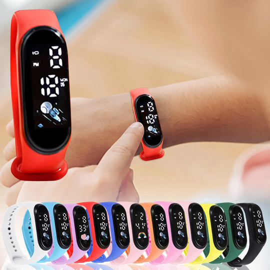 Kids Digital Silicone Sports Watch Bracelet
