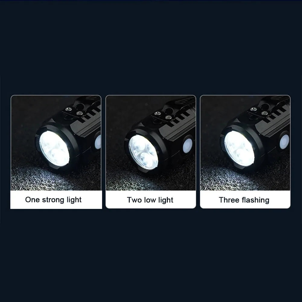 Mini USB-C Rechargeable LED Flashlight with Hat Clip
