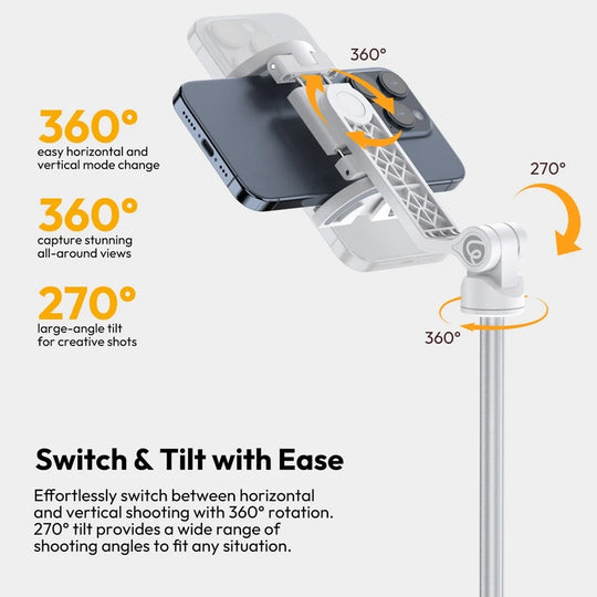Ulanzi TT88 Magnetic Phone Tripod Selfie Stick 1.44M