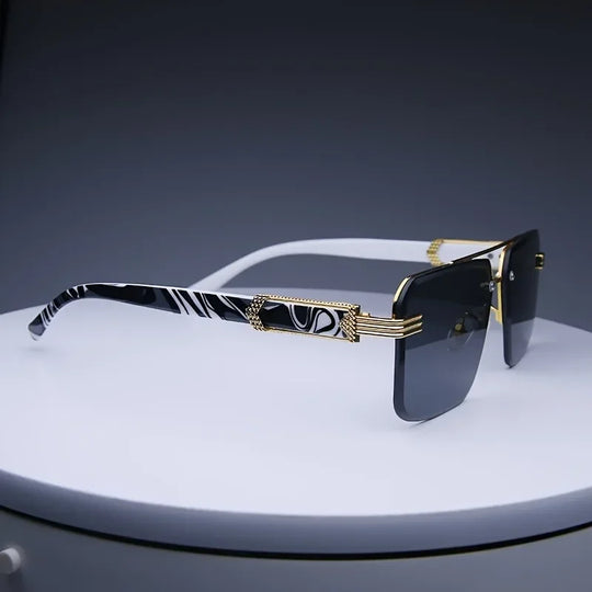 Rimless Rectangle UV400 Gradient Sunglasses