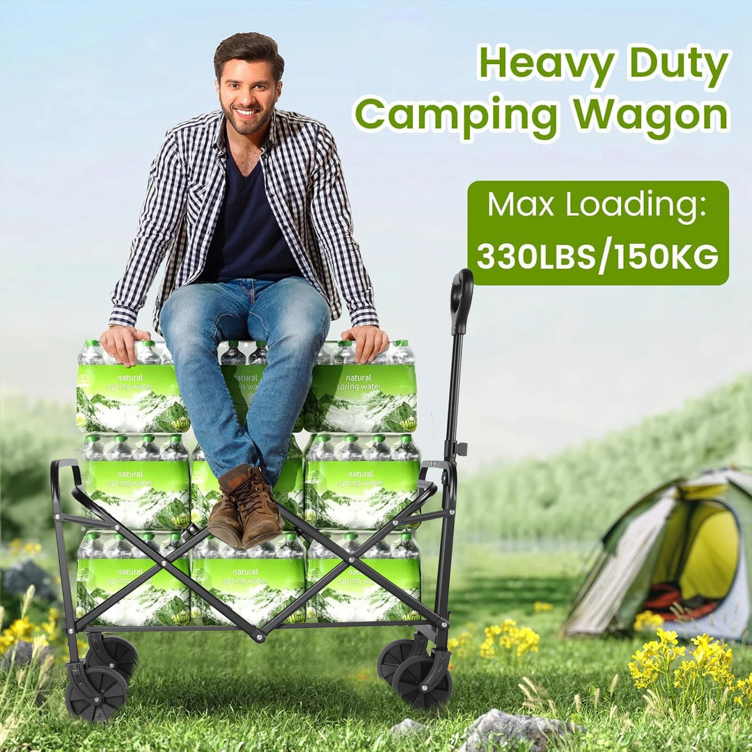 Heavy Duty Foldable Steel Utility Wagon Cart