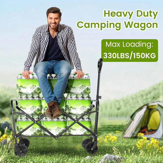 Heavy Duty Foldable Steel Utility Wagon Cart