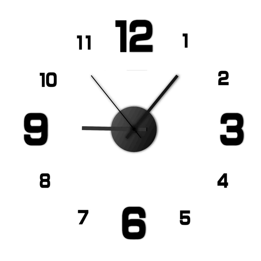 DIY Frameless Silent Acrylic Wall Clock for Living Room
