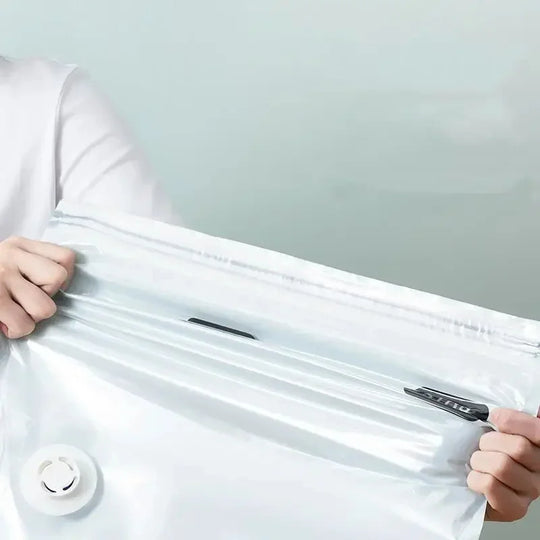 No Pump Vacuum Storage Bag for Clothes &amp; Blankets