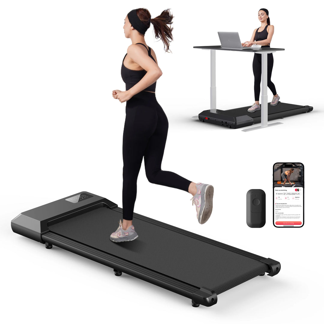 2-in-1 Walking Pad Treadmill with Bluetooth &amp; Remote