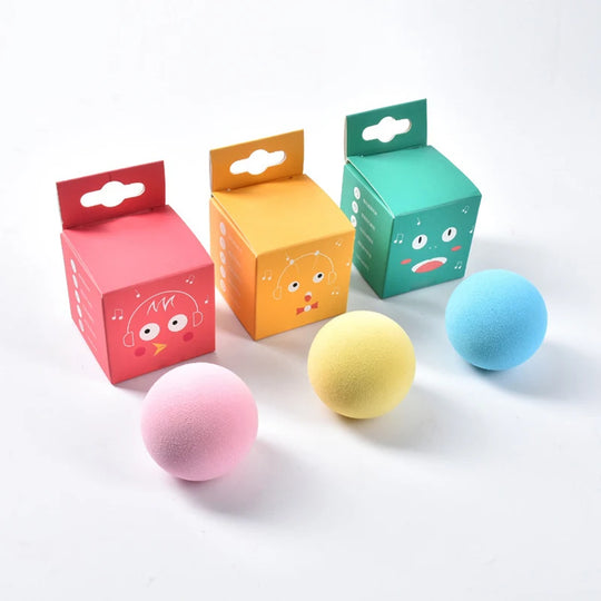 Interactive Plush Cat Toy Ball with Animal Sounds &amp; Catnip Pocket
