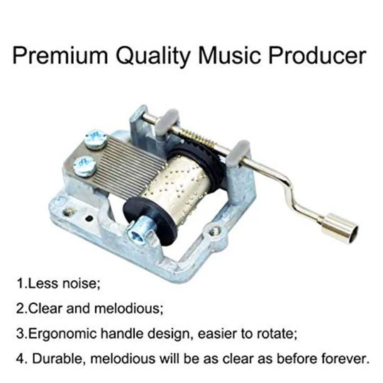 Wooden Hand Crank Music Box – Amazing Grace