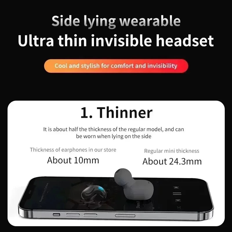 Mini Bluetooth 5.3 Wireless Sleep Earbuds with Charging Case