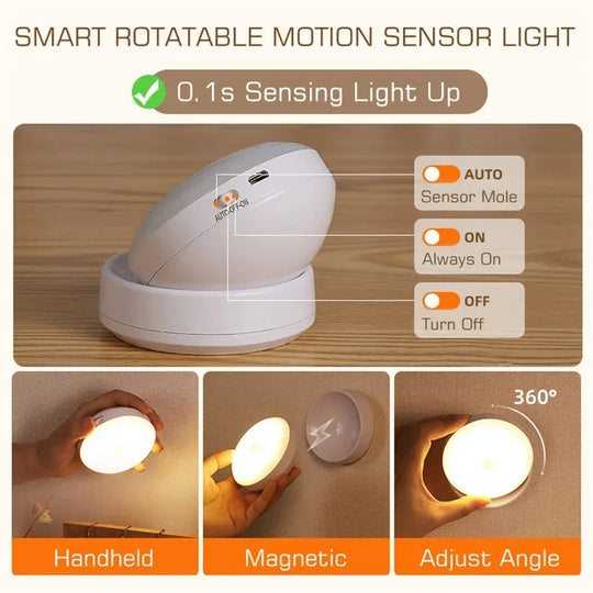 USB Rechargeable Motion Sensor LED Night Light