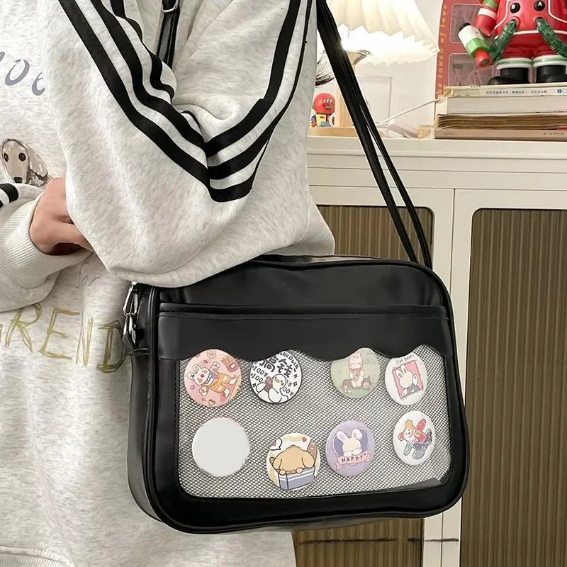 Japanese Ita Messenger Bag with Clear Display Window