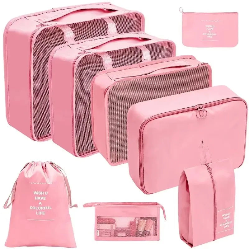 10-Piece Travel Packing Cubes Set with Shoe &amp; Toiletry Bags