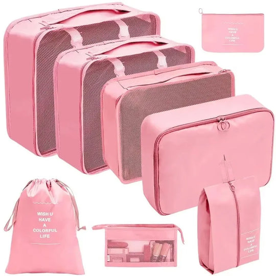 10-Piece Travel Packing Cubes Set with Shoe &amp; Toiletry Bags