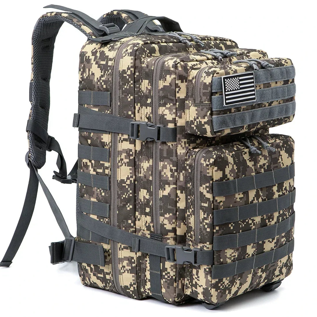 45L Tactical Backpack with Multi-Compartment Storage