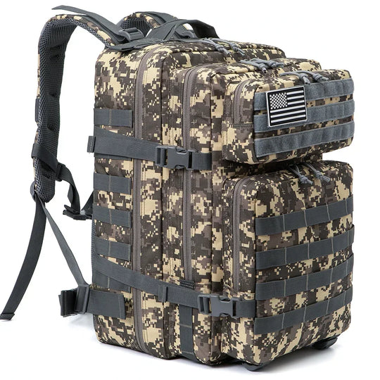45L Tactical Backpack with Multi-Compartment Storage