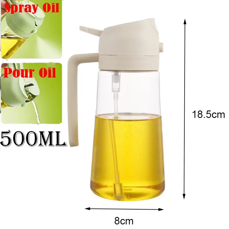 2-in-1 Oil Sprayer &amp; Pour Dispenser Bottle 500ml