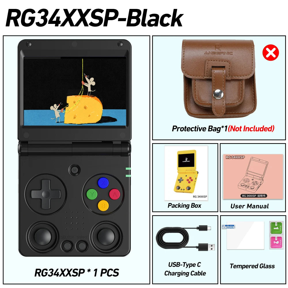 Anbernic RG34XXSP Retro Handheld Game Console 64GB