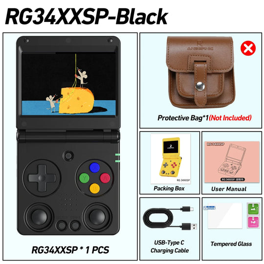 Anbernic RG34XXSP Retro Handheld Game Console 64GB