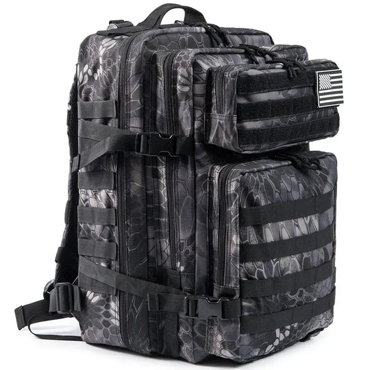 45L Tactical Backpack with Multi-Compartment Storage