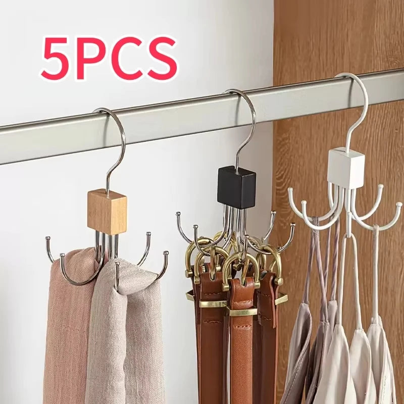 360° Rotating Foldable Multi-Hook Belt Hanger