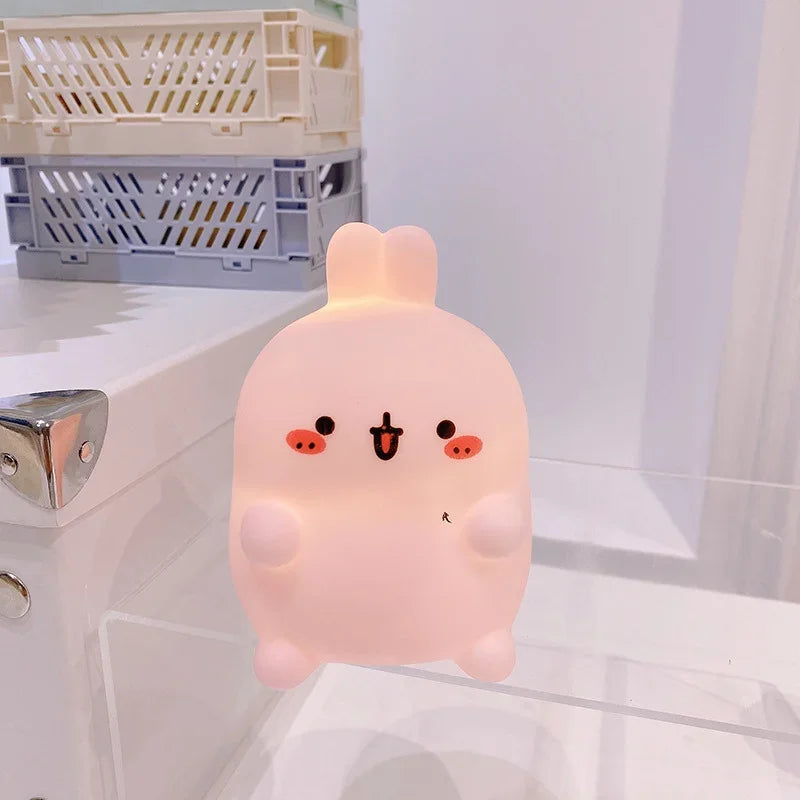 Rabbit LED Night Light Battery-Powered Bedside Lamp