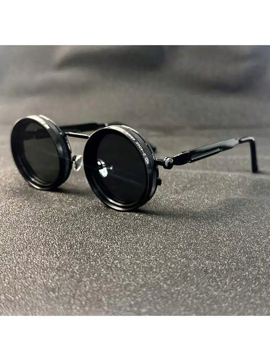 Retro Round Steampunk Polarized UV400 Sunglasses