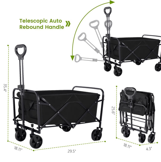 Heavy Duty Foldable Steel Utility Wagon Cart