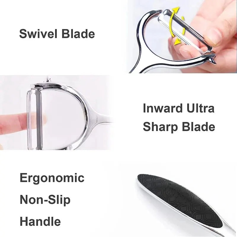 Stainless Steel Swivel Vegetable Peeler with Potato Eye Remover