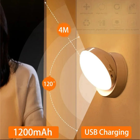 USB Rechargeable Motion Sensor LED Night Light