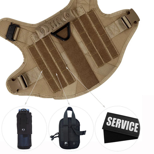 Large Dog Tactical Harness - Collar &amp; Leash Set