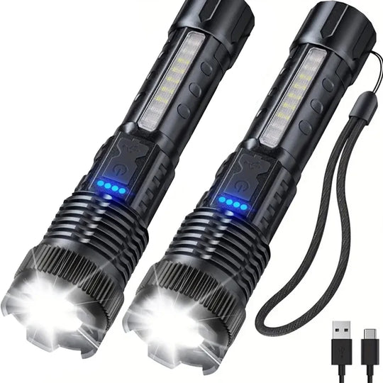 20W Rechargeable LED Tactical Flashlight with Zoom