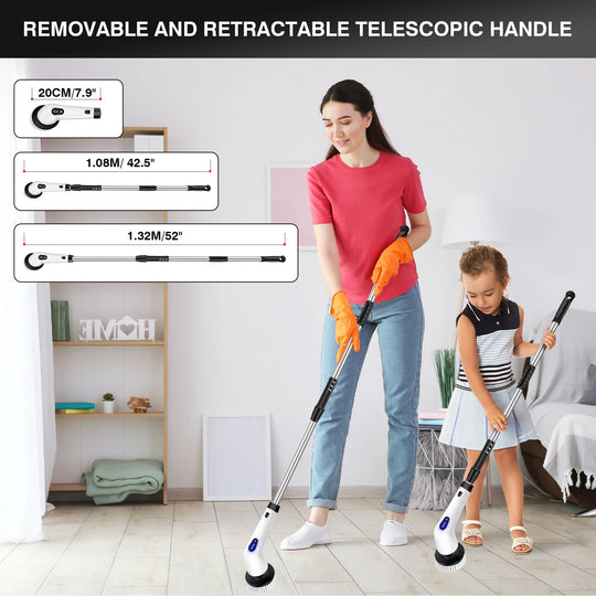 DayPlus Cordless Electric Spin Scrubber 10-in-1 Cleaning Brush