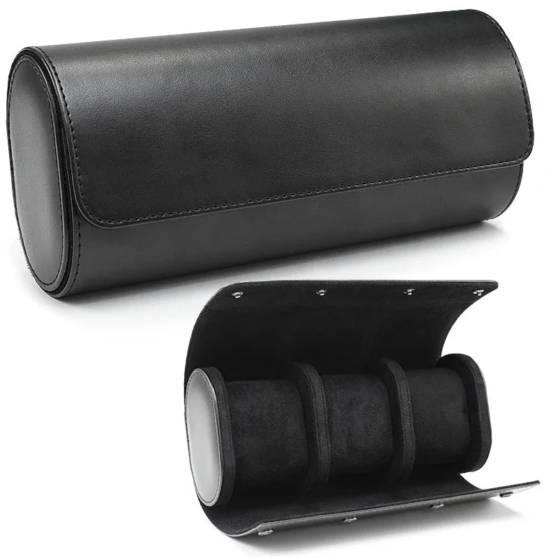 Leather Watch Roll Travel Storage Case