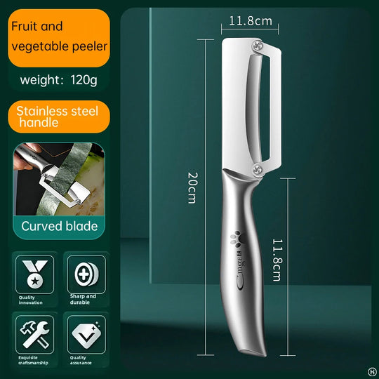 Stainless Steel Vegetable Peeler with Wooden Handle