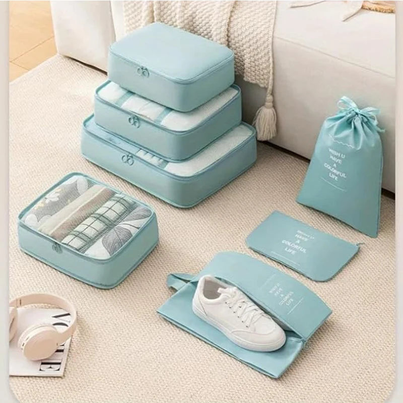 10-Piece Travel Packing Cubes Set with Shoe &amp; Toiletry Bags