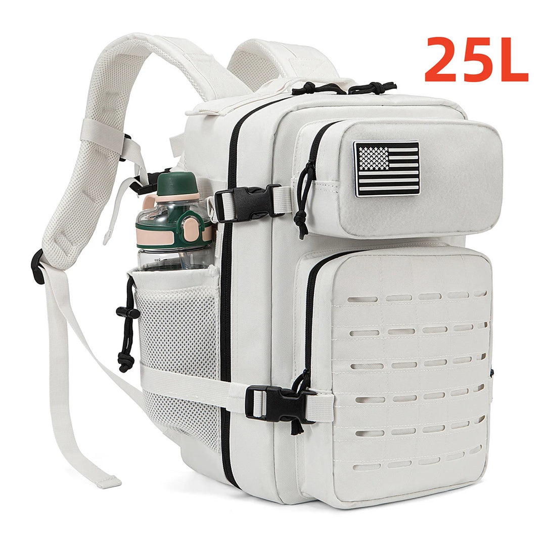 25L Tactical MOLLE Backpack with Dual Bottle Holders