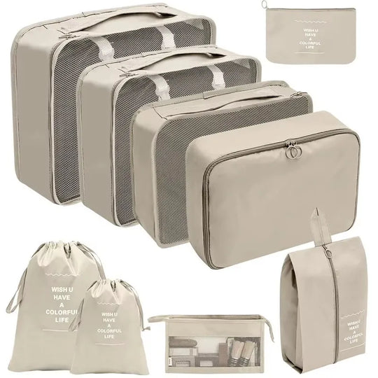 10-Piece Travel Packing Cubes Set with Shoe &amp; Toiletry Bags
