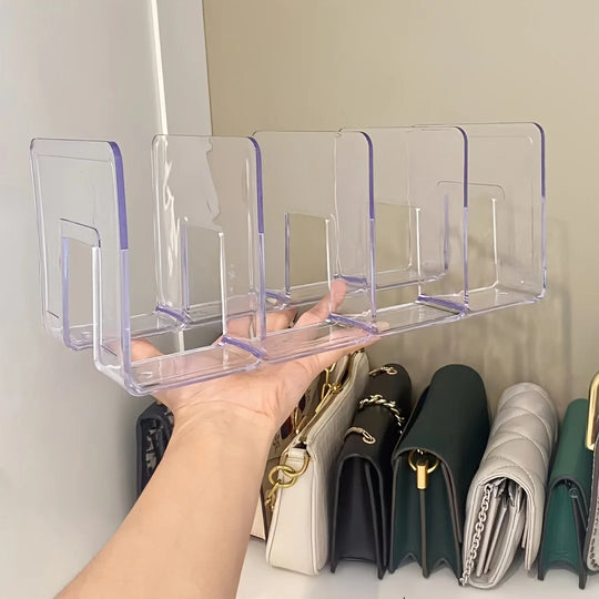2-Pack Clear Acrylic Handbag Organizer for Closet Storage