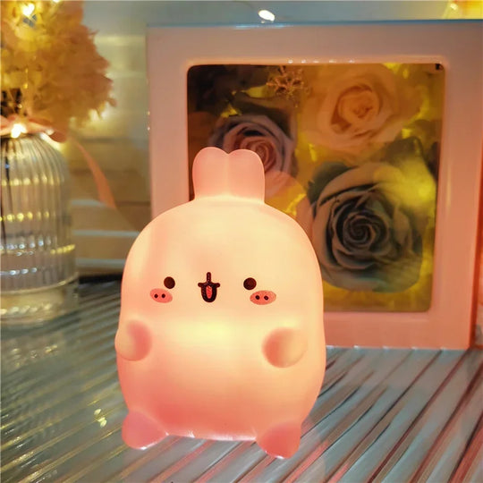 Rabbit LED Night Light Battery-Powered Bedside Lamp