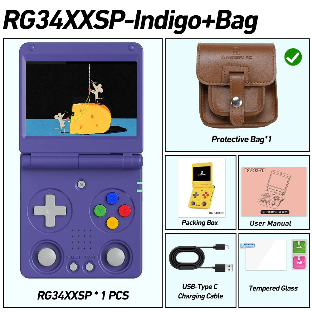 Anbernic RG34XXSP Retro Handheld Game Console 64GB