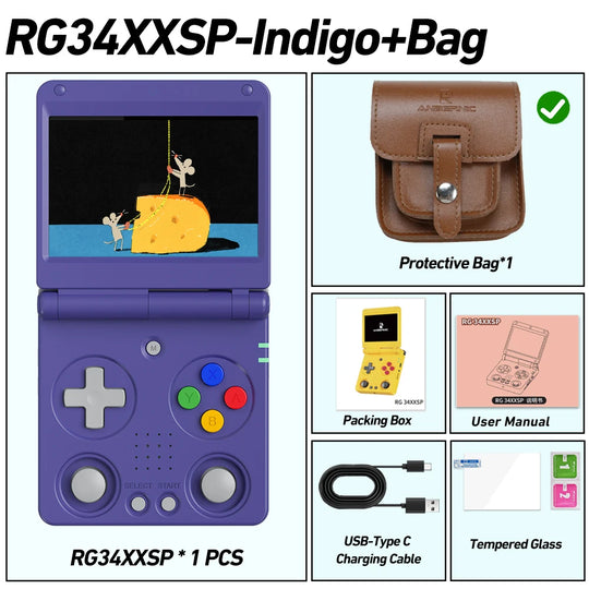 Anbernic RG34XXSP Retro Handheld Game Console 64GB
