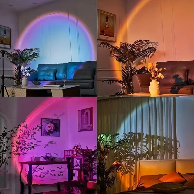 Sunset Projection Lamp with Remote – 16 Color LED Mood Light