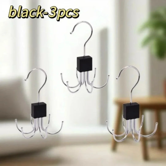 360° Rotating Foldable Multi-Hook Belt Hanger