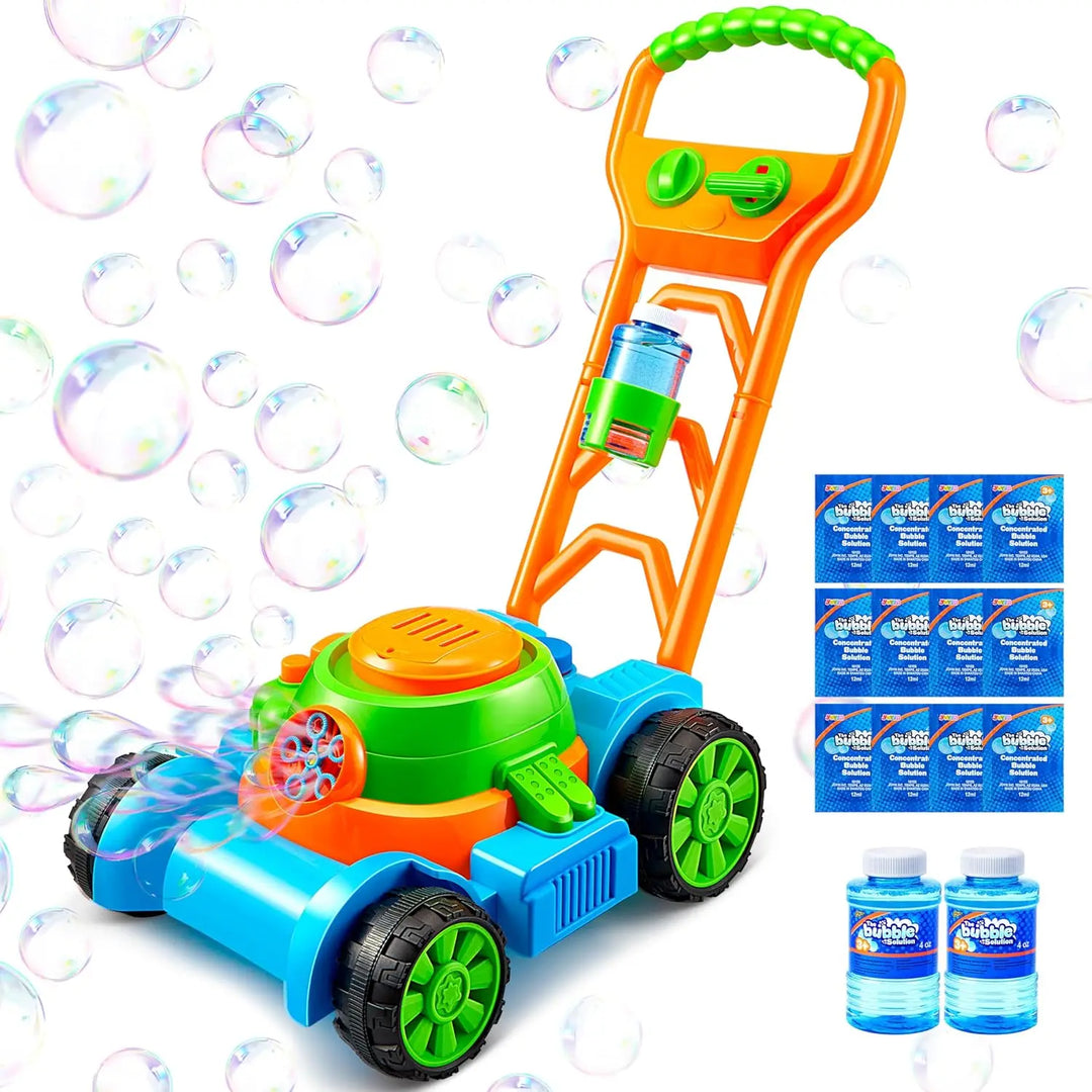 Pink Bubble Lawn Mower Toy for Kids