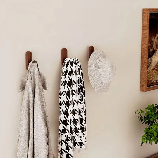 Self-Adhesive Wood Wall Hook